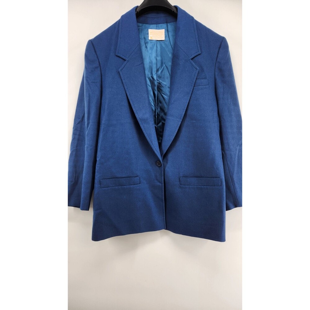 Vintage Pendleton Wool Coat Women's‎ Size 16 Blue Classic 100% Virgin Wool
